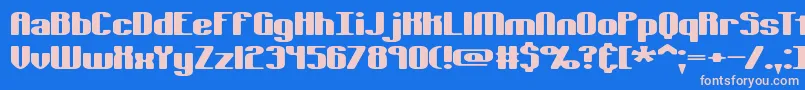 Шрифт Tsextols – розовые шрифты на синем фоне