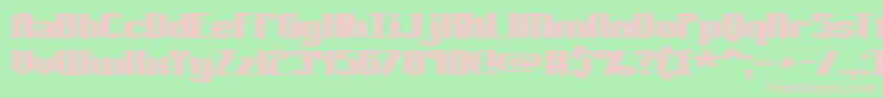 Tsextols Font – Pink Fonts on Green Background