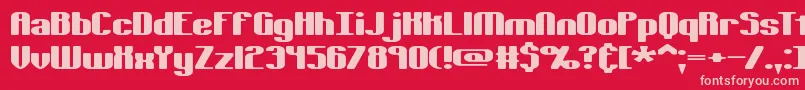 Tsextols Font – Pink Fonts on Red Background
