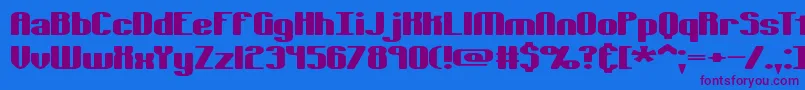 Tsextols Font – Purple Fonts on Blue Background