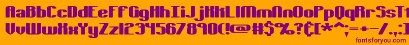 Шрифт Tsextols – фиолетовые шрифты на оранжевом фоне