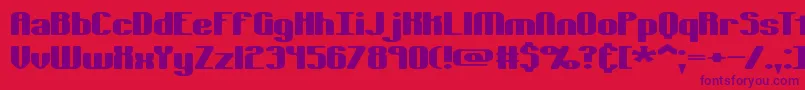 Шрифт Tsextols – фиолетовые шрифты на красном фоне