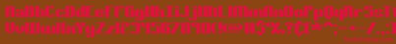 Tsextols Font – Red Fonts on Brown Background