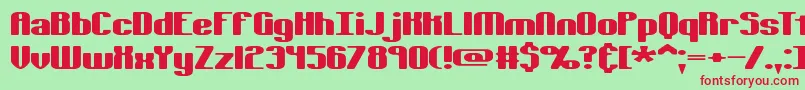 Tsextols Font – Red Fonts on Green Background