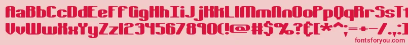 Tsextols Font – Red Fonts on Pink Background