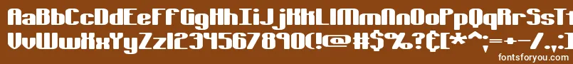 Tsextols Font – White Fonts on Brown Background