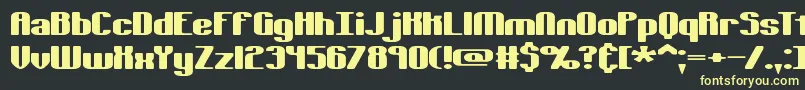 Tsextols Font – Yellow Fonts on Black Background