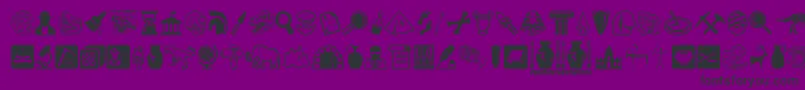 フォントArcheology – 紫の背景に黒い文字