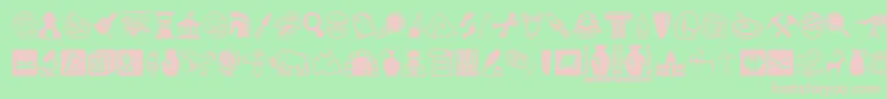 Archeology Font – Pink Fonts on Green Background