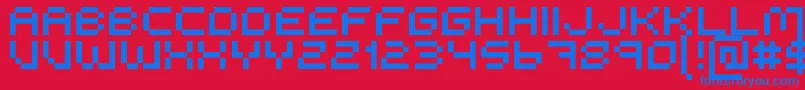 Metoopixzi Font – Blue Fonts on Red Background