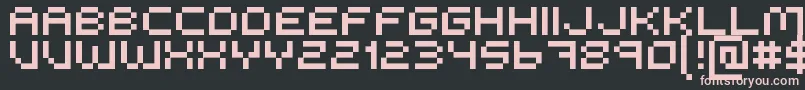 Metoopixzi Font – Pink Fonts on Black Background