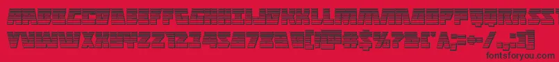 Halfshellherochrome Font – Black Fonts on Red Background
