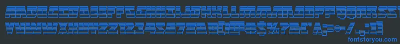 Halfshellherochrome Font – Blue Fonts on Black Background