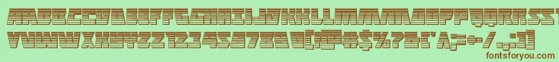 Halfshellherochrome Font – Brown Fonts on Green Background