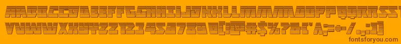 Halfshellherochrome Font – Brown Fonts on Orange Background