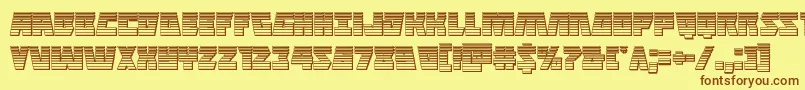 Halfshellherochrome Font – Brown Fonts on Yellow Background
