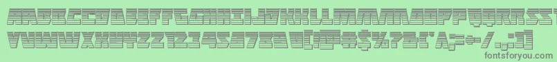 Halfshellherochrome Font – Gray Fonts on Green Background