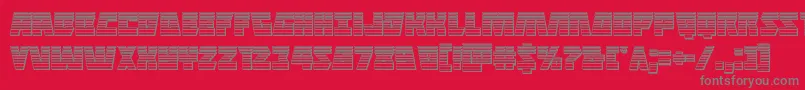 Halfshellherochrome Font – Gray Fonts on Red Background