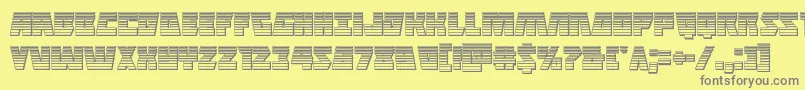 Halfshellherochrome Font – Gray Fonts on Yellow Background