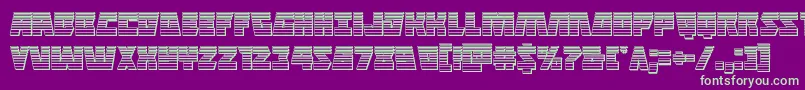 Halfshellherochrome Font – Green Fonts on Purple Background