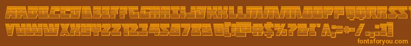 Halfshellherochrome Font – Orange Fonts on Brown Background