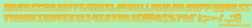 Halfshellherochrome Font – Orange Fonts on Green Background