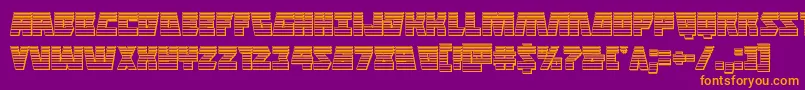 Halfshellherochrome Font – Orange Fonts on Purple Background