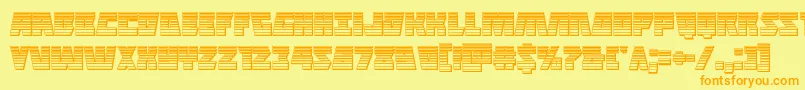 Halfshellherochrome Font – Orange Fonts on Yellow Background