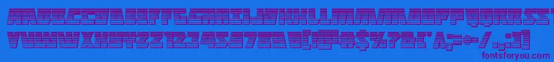 Halfshellherochrome Font – Purple Fonts on Blue Background