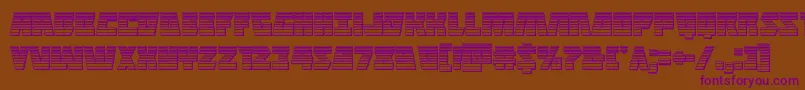 Halfshellherochromeフォントについての詳細 フォントHalfshellherochrome – 紫色のフォント、茶色の背景