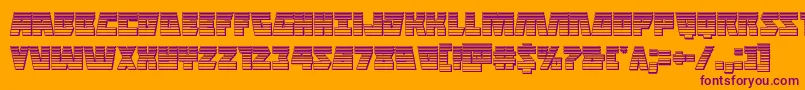 Halfshellherochrome Font – Purple Fonts on Orange Background