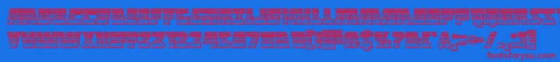 Halfshellherochrome Font – Red Fonts on Blue Background