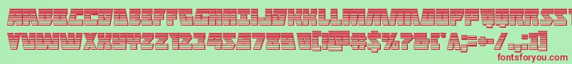 Halfshellherochrome Font – Red Fonts on Green Background