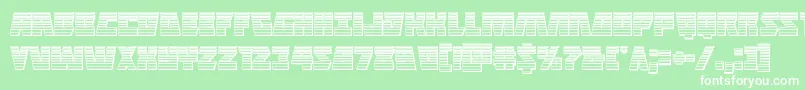 Halfshellherochrome-Schriftart – Weiße Schriften auf grünem Hintergrund