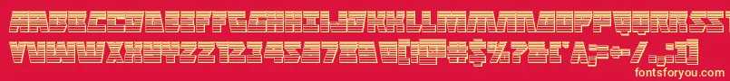 Halfshellherochrome Font – Yellow Fonts on Red Background