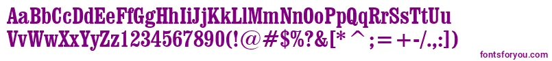 ClarendonBoldCondensedBt Font – Purple Fonts on White Background