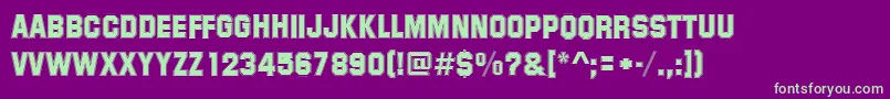 SummitRegular Font – Green Fonts on Purple Background