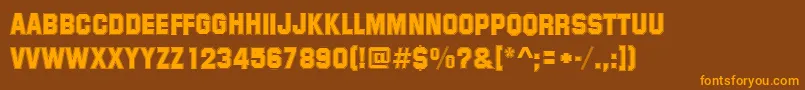 SummitRegular Font – Orange Fonts on Brown Background