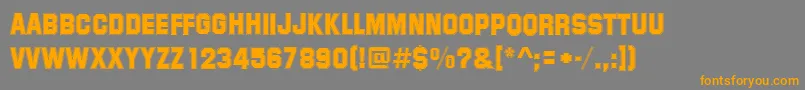 SummitRegular Font – Orange Fonts on Gray Background