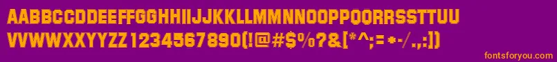 SummitRegular Font – Orange Fonts on Purple Background