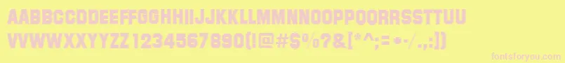 SummitRegular Font – Pink Fonts on Yellow Background