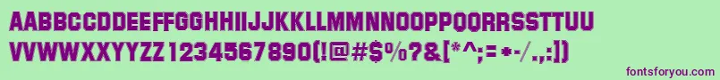 SummitRegular Font – Purple Fonts on Green Background