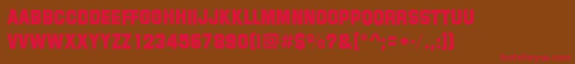 SummitRegular-Schriftart – Rote Schriften auf braunem Hintergrund