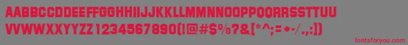 SummitRegular Font – Red Fonts on Gray Background