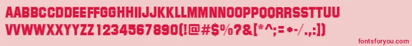 フォントSummitRegular – ピンクの背景に赤い文字