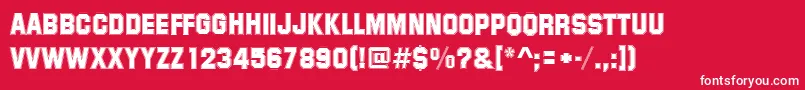 SummitRegular Font – White Fonts on Red Background