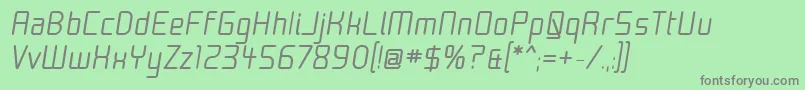 MoondogThirtyItalic Font – Gray Fonts on Green Background