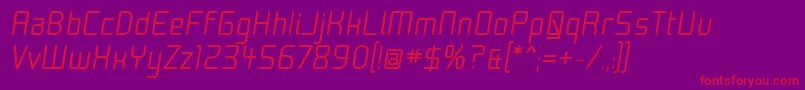 MoondogThirtyItalic Font – Red Fonts on Purple Background