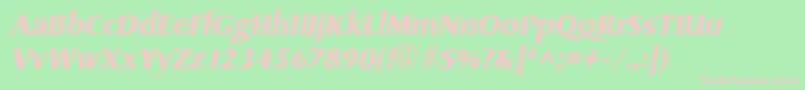 SydneyBoldItalic Font – Pink Fonts on Green Background