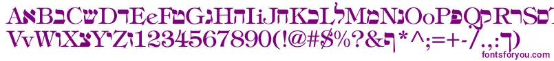 Hebrew Font – Purple Fonts